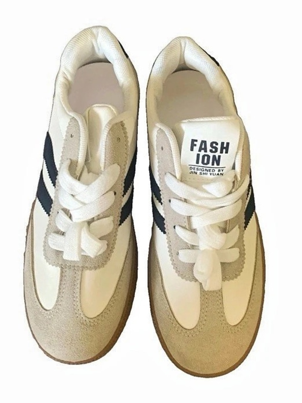 Women’s/Teens Retro Low Top Sneakers White Black Gum Sole EU 36 New No Box